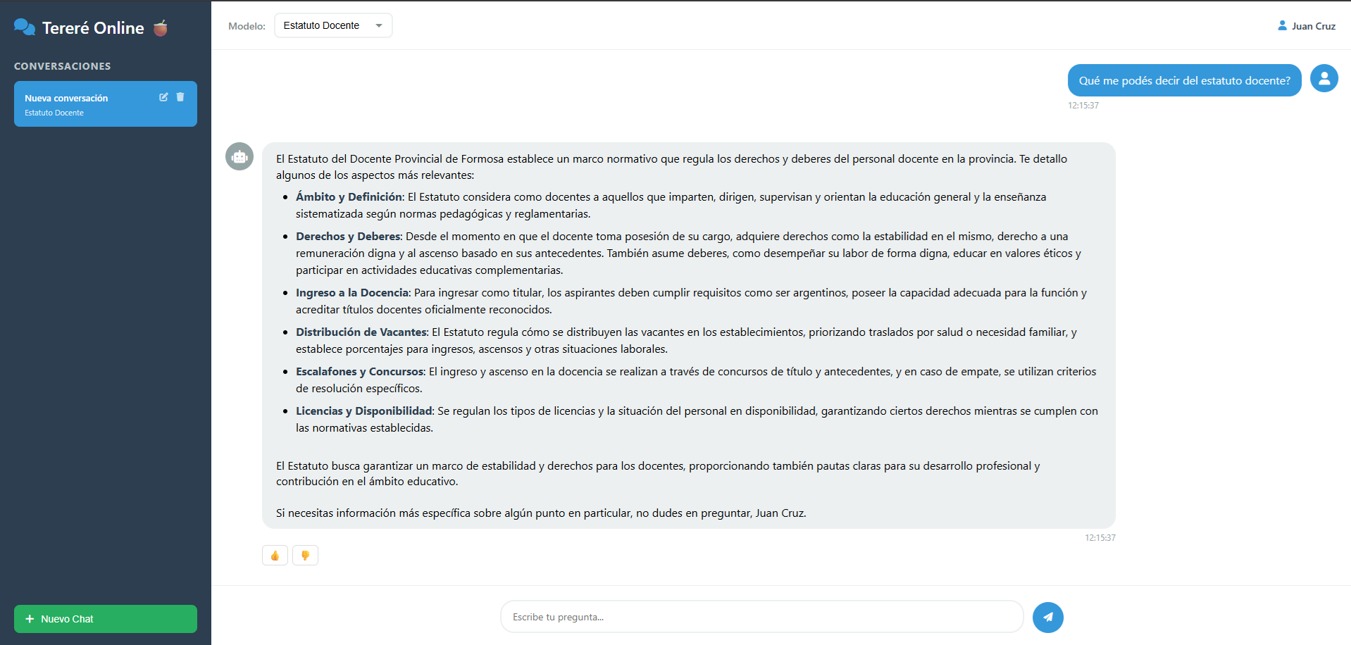 Tereré Online - Aplicación Web con IA